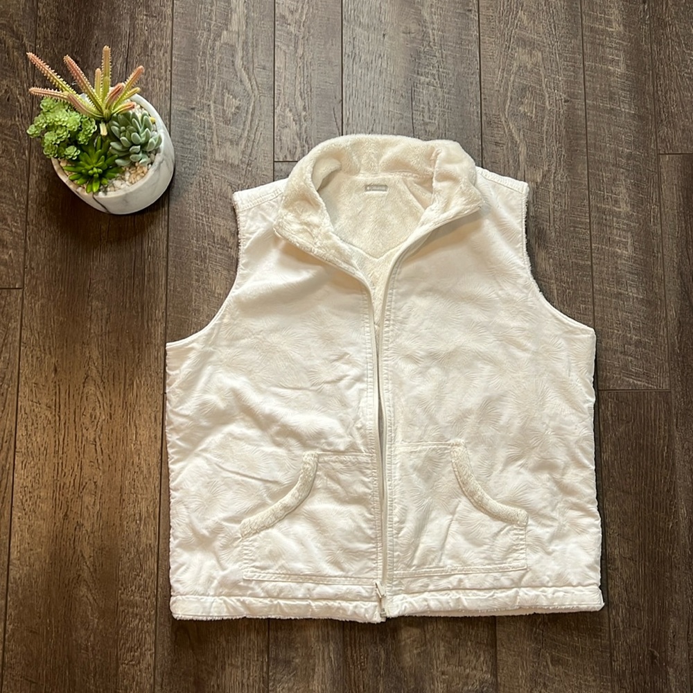 Columbia reversible vest off white F2